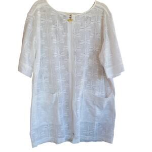 Wearabouts Crochet Cover-Up Dress Dragonfly Zipper Pull Casual Beach Summer MED